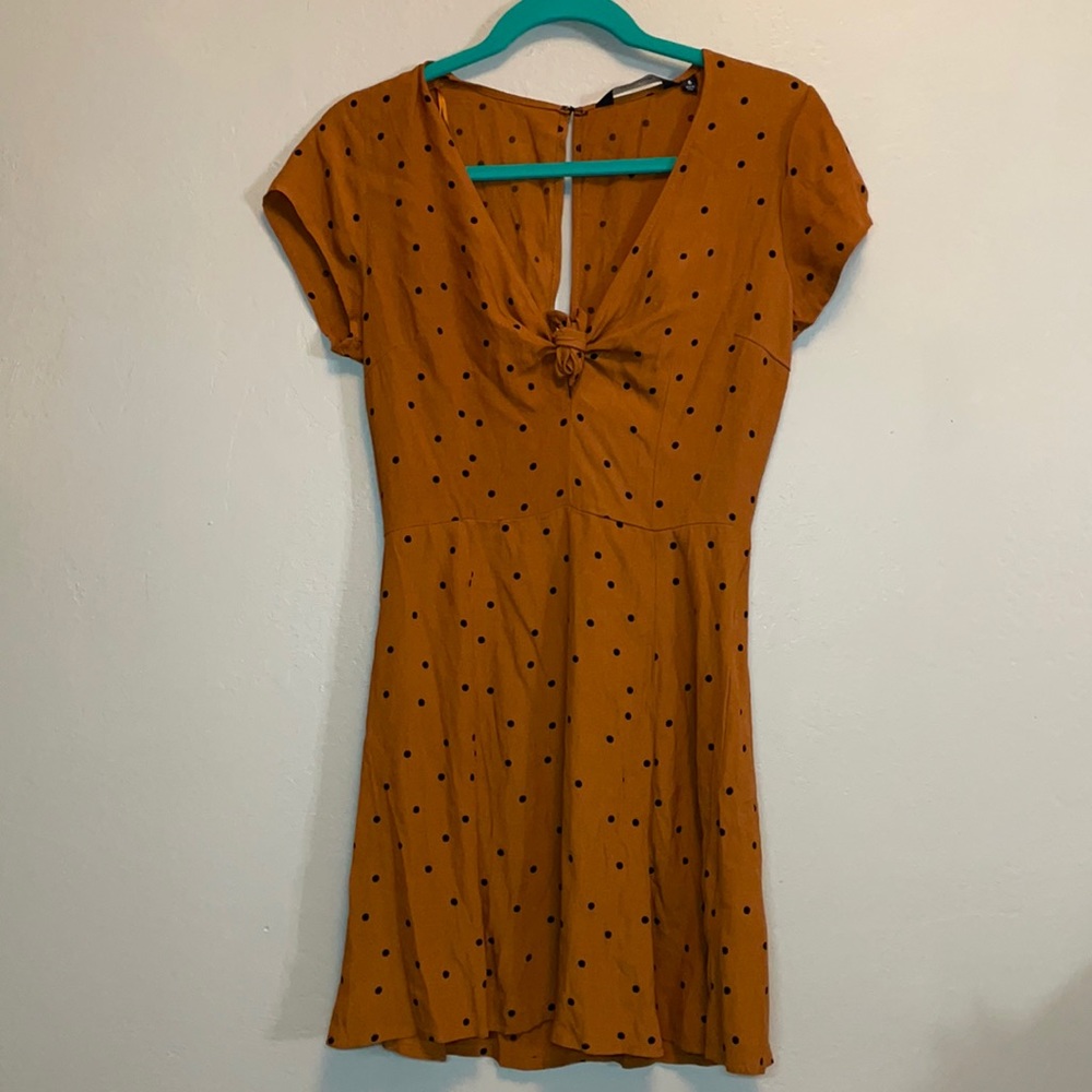 Glassons Brown Polka Dots Mini Dress Sz 6
